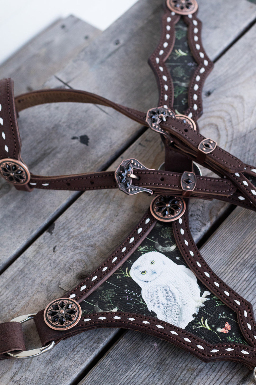 *[Made To Order] Owl  Large centerplate tack set