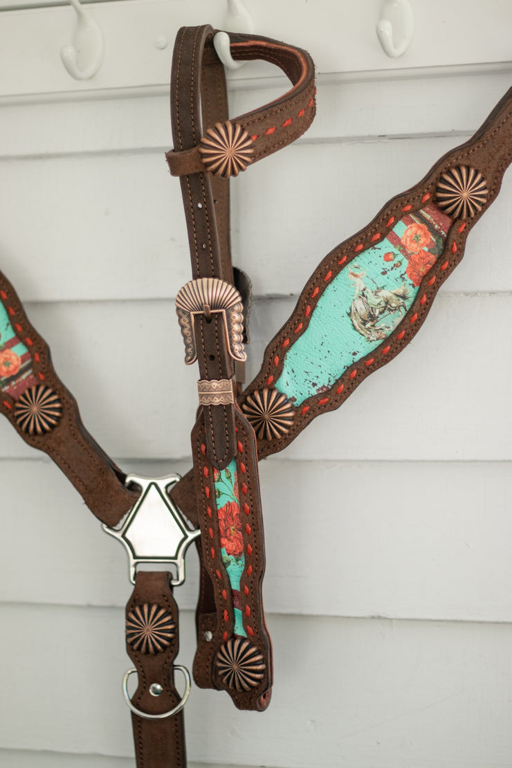 Ride Em Rosie Tack Set  [ inlay design ]