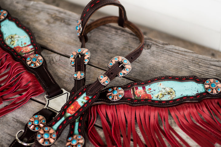Ride Em Rosie Tack Set  [ inlay design ]