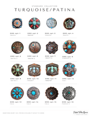 Marilyn  Large Center Plate Tack Set [ inlay design ]
