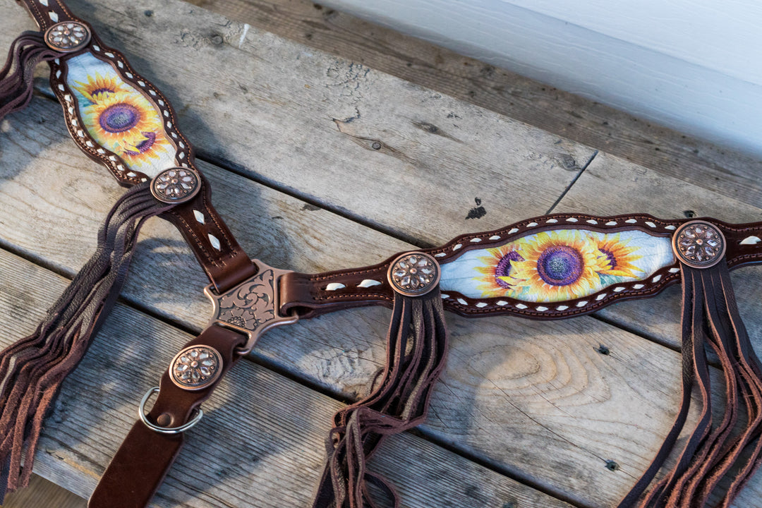 [In Stock] Morgan Sunflower- tack set- v brow