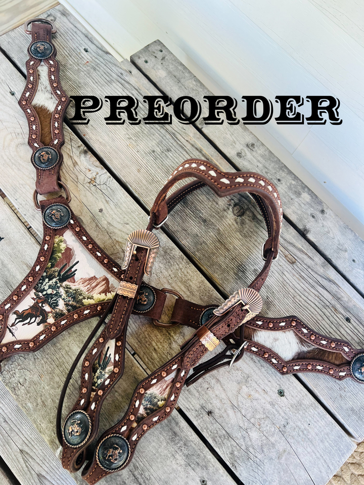 [PREORDER] Brown Howdy -  Large Centerplate Tack Set - Howdy