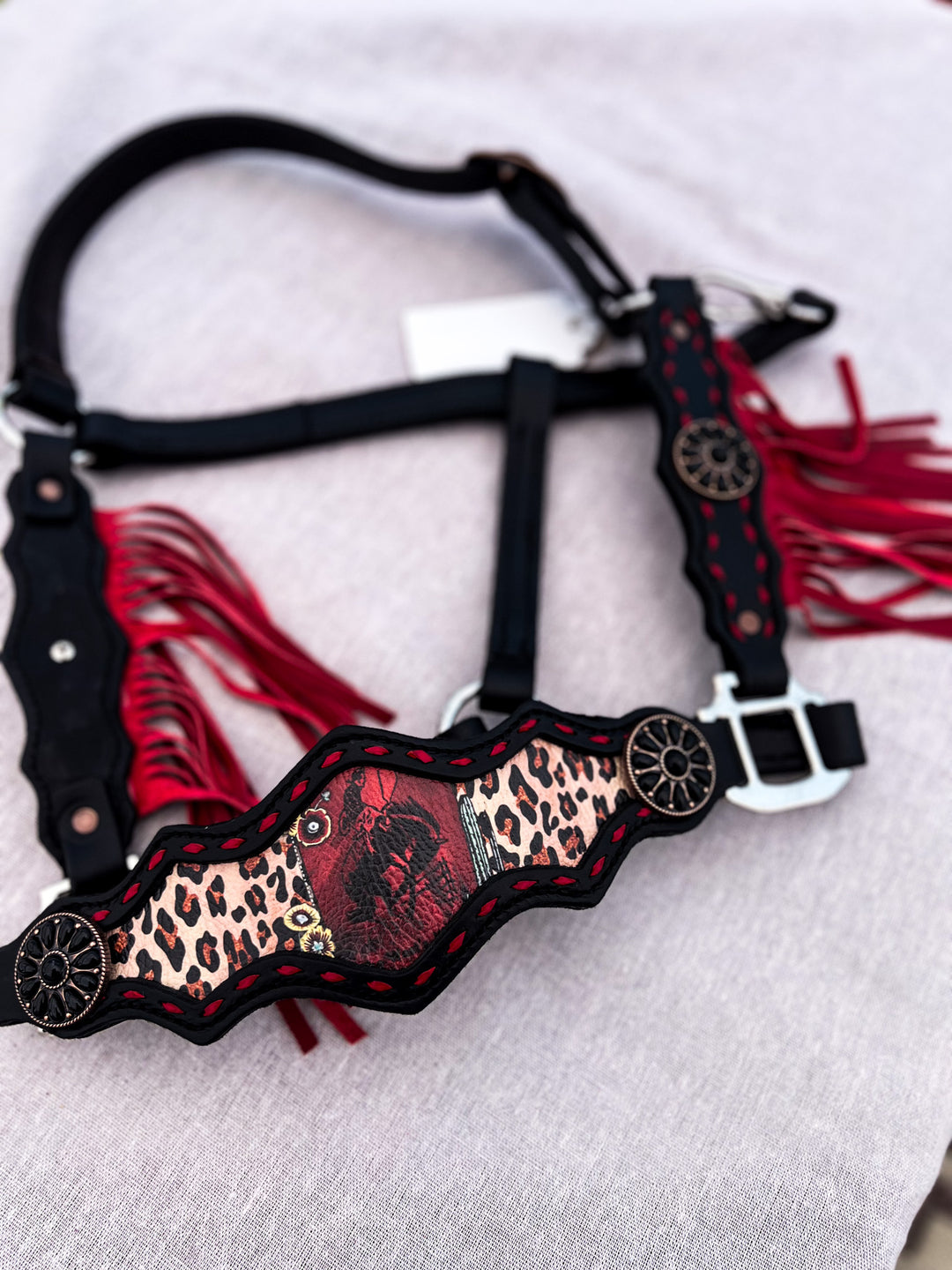 [ Stock] Full Leather Halter - Wild West