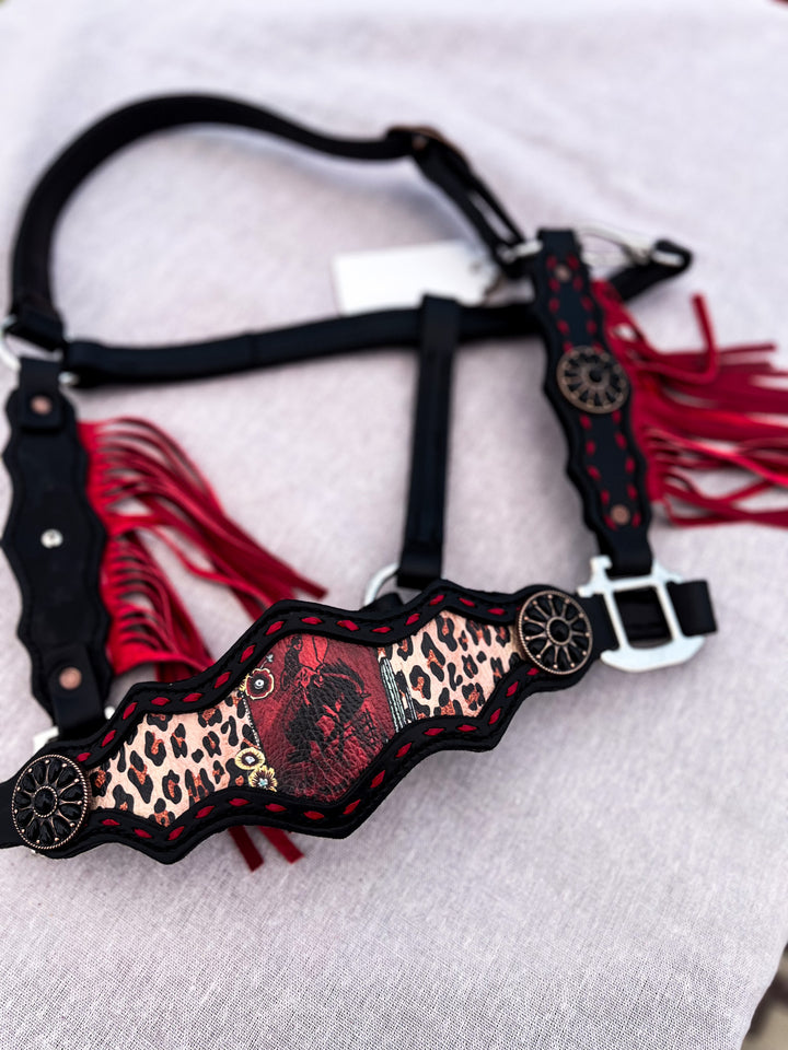 [ Stock] Full Leather Halter - Wild West