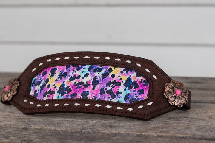 [ In Stock ]Multicolor cow print - bronc noseband