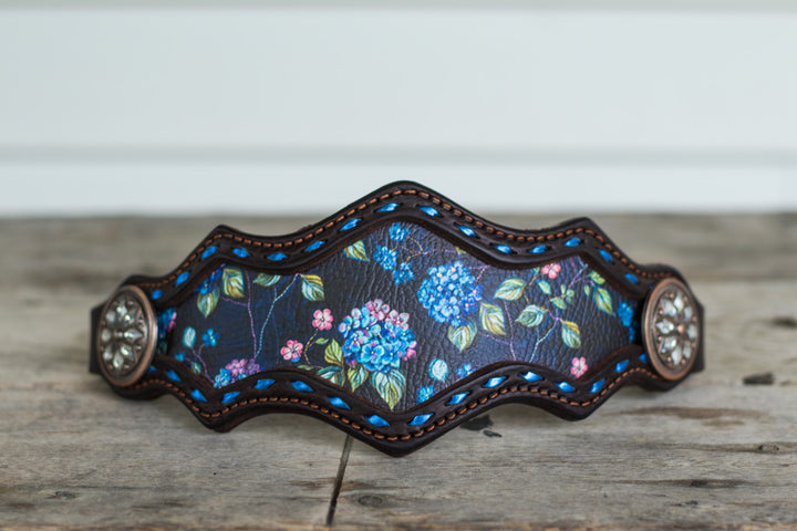 [ In Stock ] Blue Hydrangea - bronc noseband-