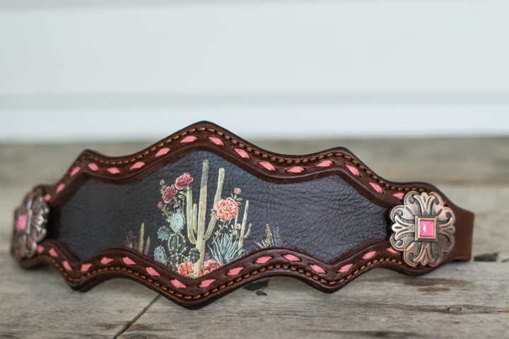 [ In Stock ] Pink Desert Rose - bronc noseband