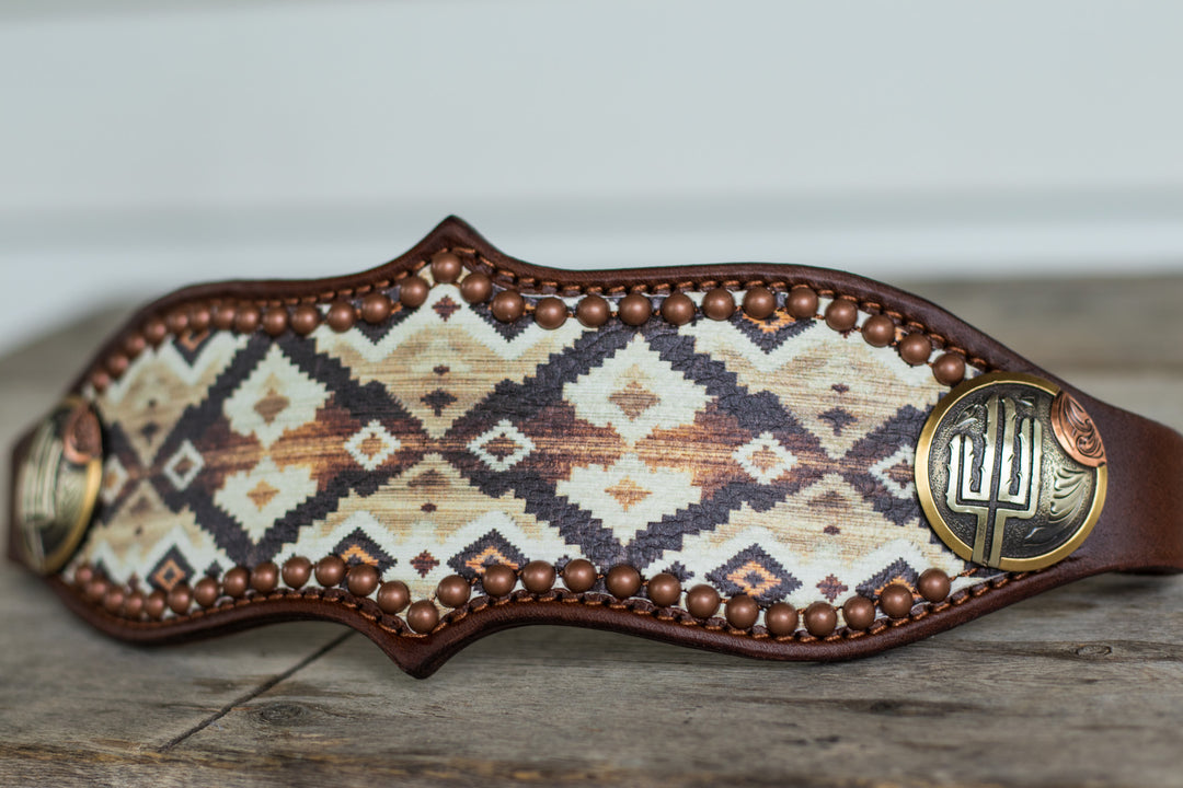 [ In Stock ] Hollis Aztec - bronc noseband- overlay