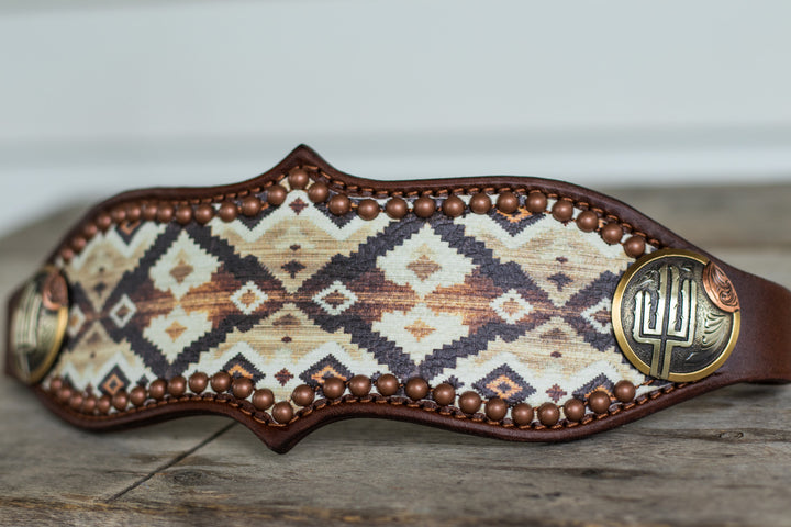 [ In Stock ] Hollis Aztec - bronc noseband- overlay