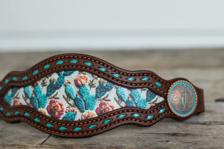[ In Stock ] Turquoise prickly pear - bronc noseband