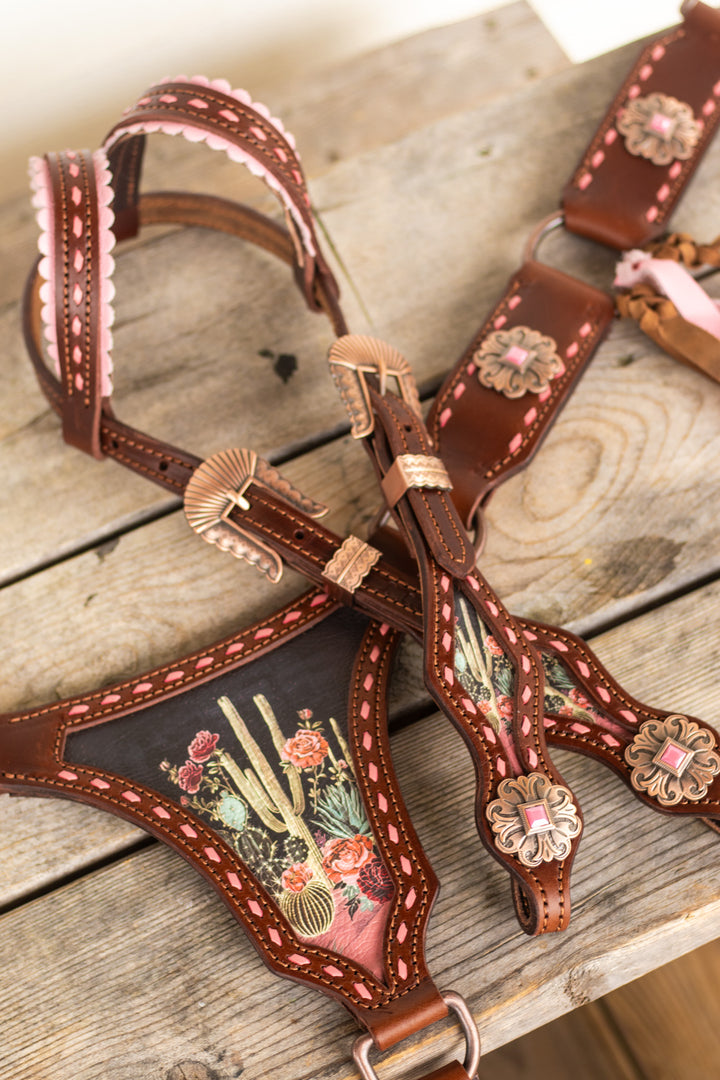 [ PREORDER ] Deset Rose in pink- large centerplate- tack set