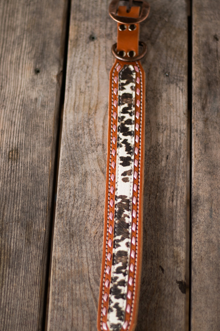 [ In Stock]  Mabel Dog Collar ( pink lace) - 16-19"