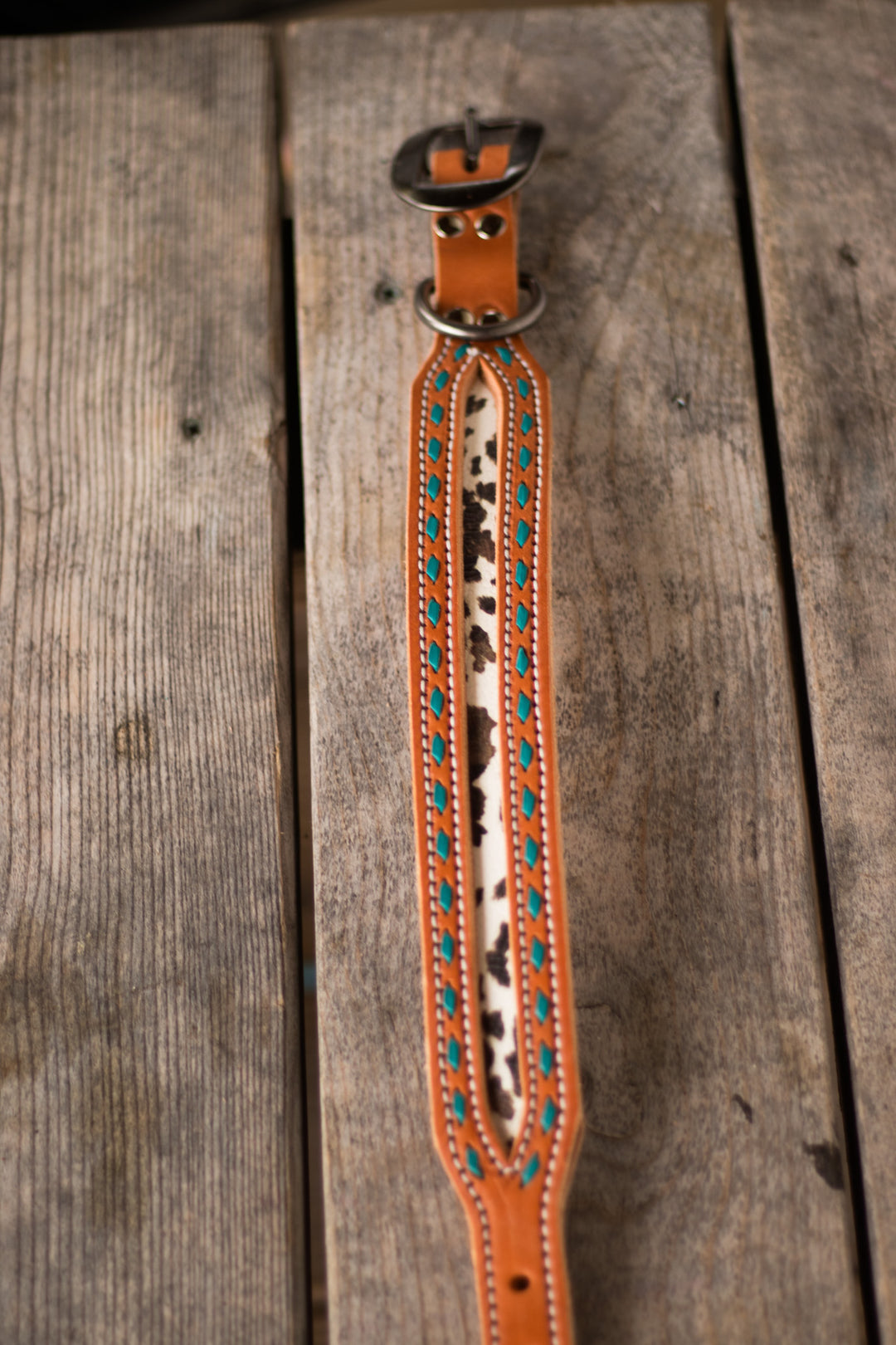 [ In Stock] Mabel Dog Collar (turquoise lace) - 14-17"