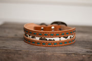 [ In Stock] Mabel Dog Collar (turquoise lace) - 14-17"