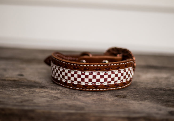 [ In Stock]  Checker Dog collar - 12-15”"
