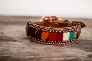 [ In Stock]  Multicolor wool Dog collar - 12-15”"