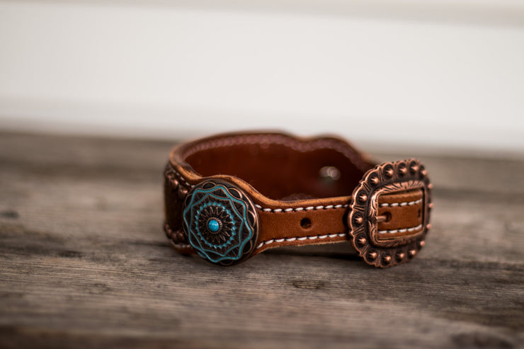 [ In Stock]  Multicolor wool Dog collar - 12-15”"