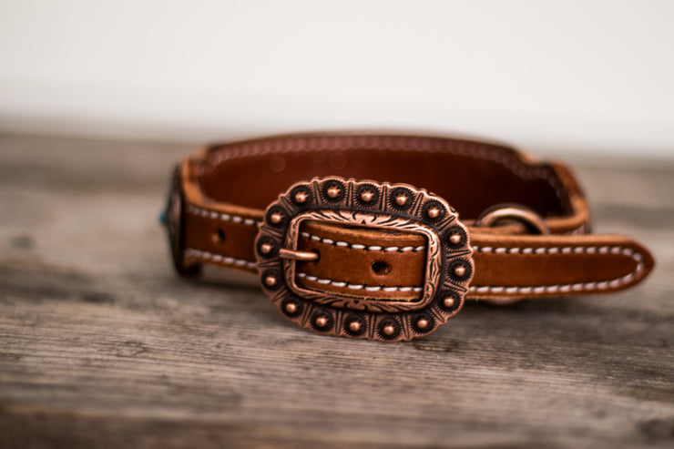 [ In Stock]  Multicolor wool Dog collar - 12-15”"