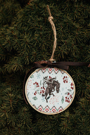 Bucking Christmas Aztec Ornament