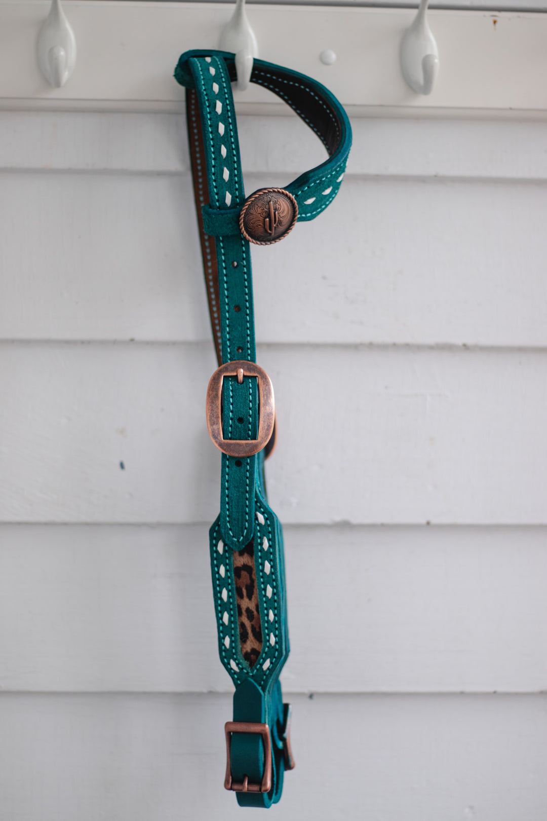 [ In Stock ] Turquoise Leopard  Quick Change  - one ear