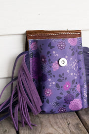 [In Stock] Perry Full design  Back Cinch Saddle Bag- Purple fringe