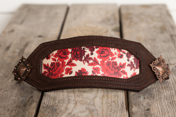 * [ In Stock ] Burgundy Floral noseband