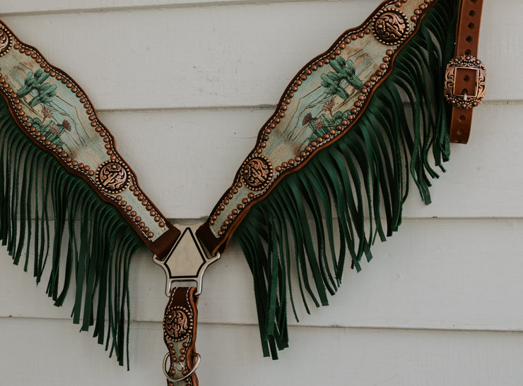 Kelly Cactus Breastcollar / Tack Set