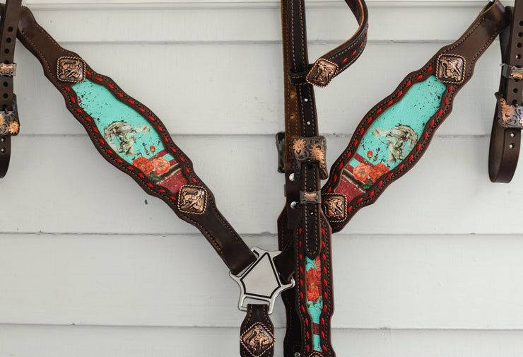 Ride Em Rosie Tack Set  [ inlay design ]