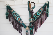 Shelby Sunflower  Tack Set  [ inlay design ]