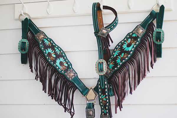 Shelby Sunflower  Tack Set  [ inlay design ]